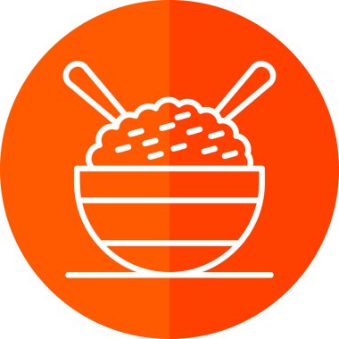 Aromatik pirinç web simgesi tasarımı illüstrasyonu 