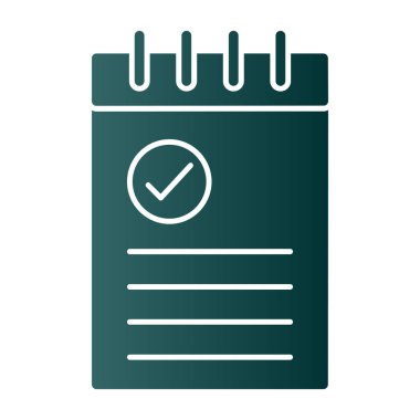 notepad simgesi, vektör illüstrasyonu basit tasarım