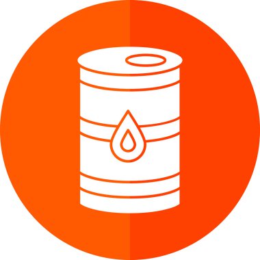 Bir varil simgesinin vektör illüstrasyonu