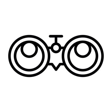 Dürbün simgesi, vektör illüstrasyonu basit tasarım