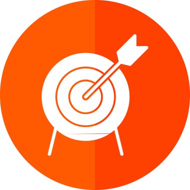 düz hedef simge vektör çizim