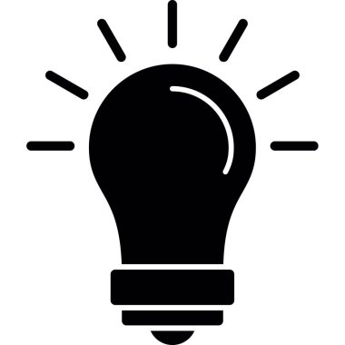 ampul simgesi, vektör illüstrasyonu 