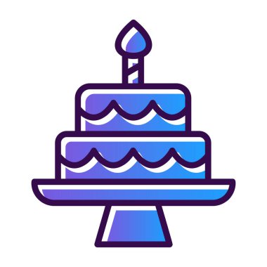 Kek simgesi, vektör illüstrasyonu basit tasarım