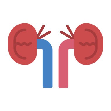 Vektör illüstrasyonu, Böbrekler Tıbbi simgesi 