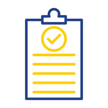 Kontrol listesi simgesi vektör illüstrasyonu