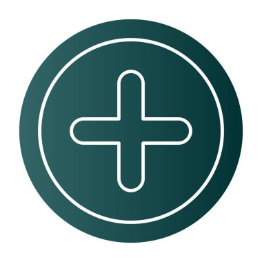 Artı işaret simgesi, vektör illüstrasyonu