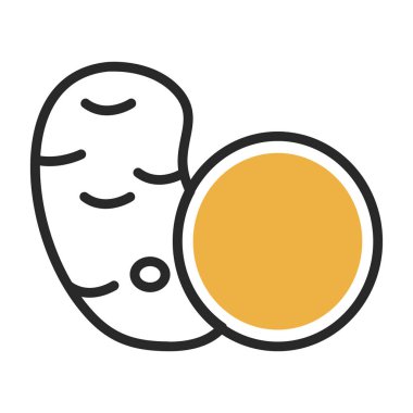 Tatlı Patates Web ikonu vektör illüstrasyonu