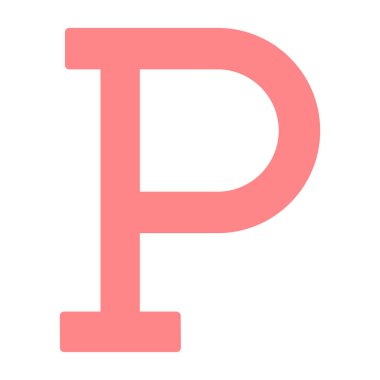 P harfi logo tasarım şablonu ögeleri