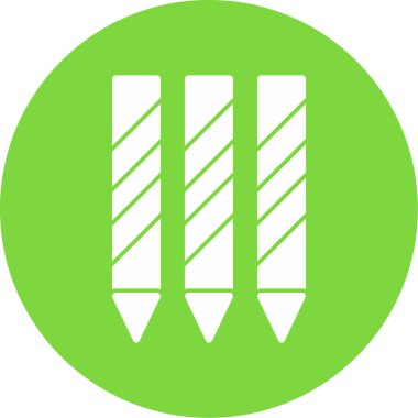 Renkli kalemler. Web simgesi basit illüstrasyon  