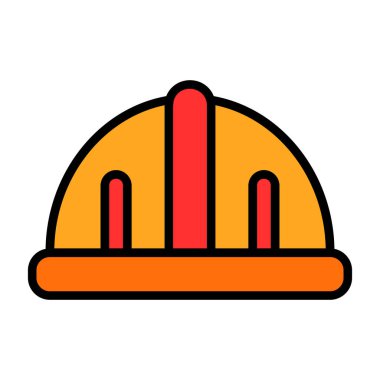 İnşaat kaskı. Web simgesi basit illüstrasyon 