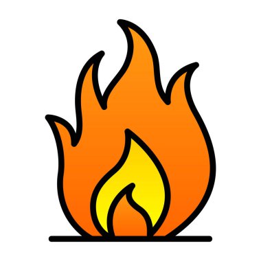 Yangın. Web simgesi basit illüstrasyon