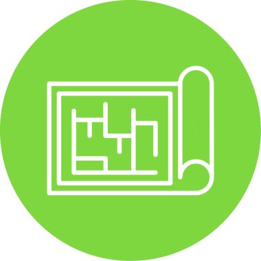 Şablon simgesi, vektör illüstrasyonu basit tasarım