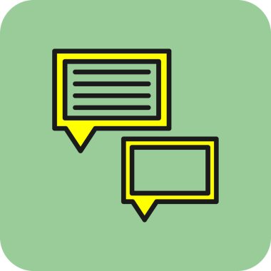 Konuşma baloncukları simgesi, vektör illüstrasyonu