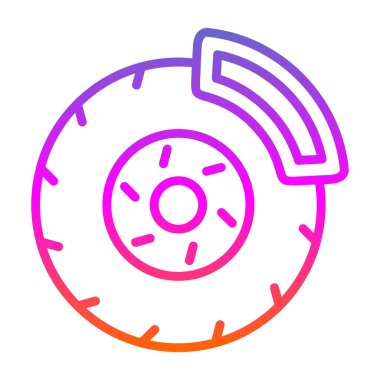 otomobil fren diski simgesi taslak biçimi