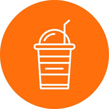 Kokteyl ikonu vektör illüstrasyonu