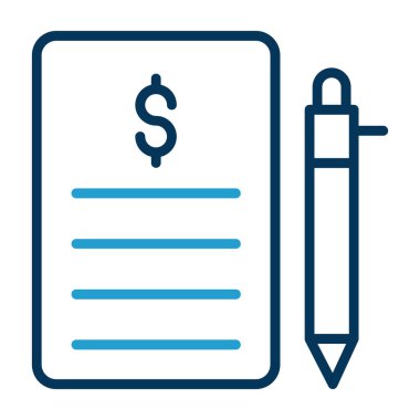 Bill vektör çizgisi simgesi