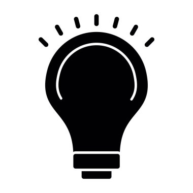 Ampul simgesi web basit illüstrasyon