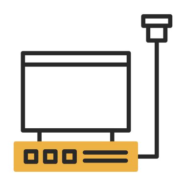 Ultrason makinesi ikon vektör çizimi