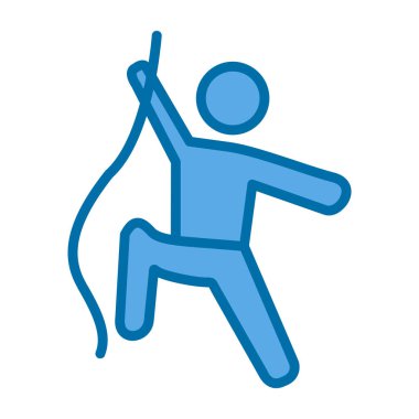 Erkek tırmanıcı simgesi vektör illüstrasyonu