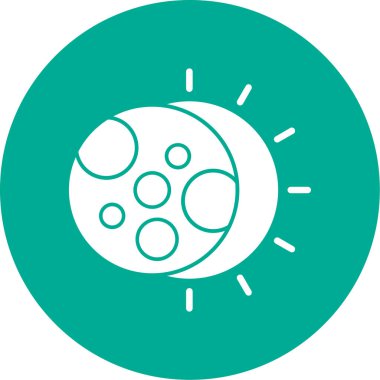 Güneş tutulması simgesinin vektör illüstrasyonu 