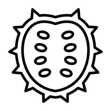 Coronavirus virüsü simgesi ana hat biçiminde