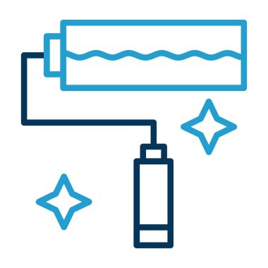 boya silindiri simgesi, vektör illüstrasyonu   
