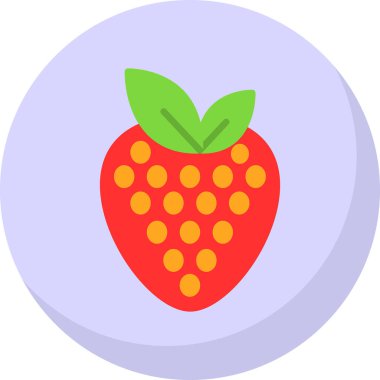 Çilek simgesi, vektör çizimi 