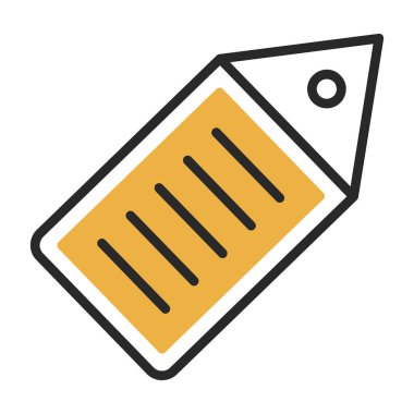 fırça vektör simgesi. biçim düz sembol, sarı renk, yuvarlak açılar, beyaz arkaplan