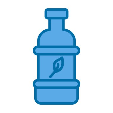 Biyo plastik şişe ikon vektör çizimi