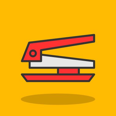 Vinç vektör çizimi sarı arkaplanda izole edildi. vinç simgesi.