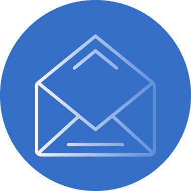 Basit harf zarfı simgesi, vektör illüstrasyonu