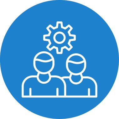 Takım çalışması. Web simgesi basit illüstrasyon