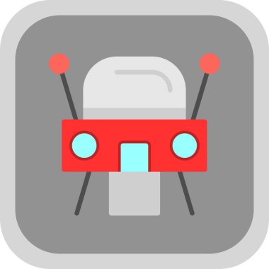 uzay gemisi kapsülü ikon vektör çizimi