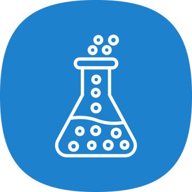 Laboratuvar cam şişe izole edilmiş vektör illüstrasyon grafik tasarımı                      