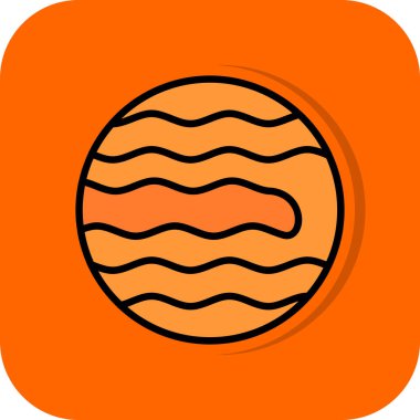 gezegen simgesi, vektör illüstrasyonu basit tasarım