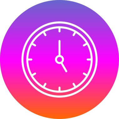 Saat. Web simgesi basit illüstrasyon                  