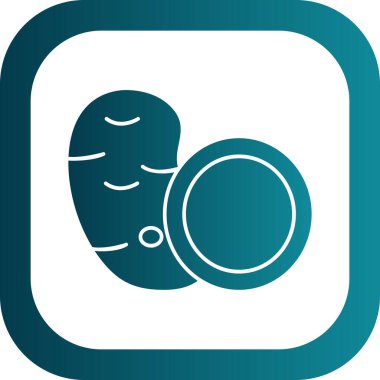 Tatlı Patates Web ikonu vektör illüstrasyonu