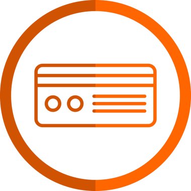 Kredi kartı simgesi, vektör illüstrasyonu basit tasarım