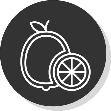 limon meyve vektörü basit simge