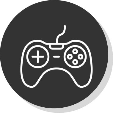 oyun konsolu simgesi, vektör illüstrasyonu, Dijital oyun sembolü 