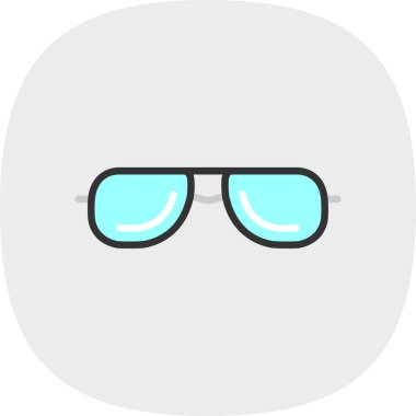Güneş gözlüklerinin vektör illüstrasyonu modern grafik simgesi                       