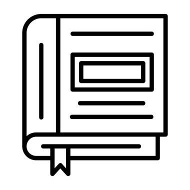kitap web simgesi, özet vektörü