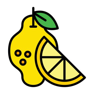 lemon. Web simgesi basit illüstrasyon