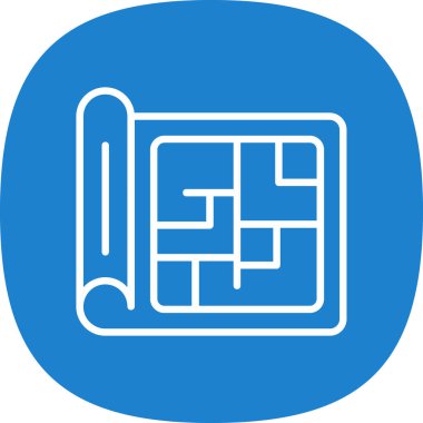 Şablon simgesi, vektör illüstrasyonu basit tasarım