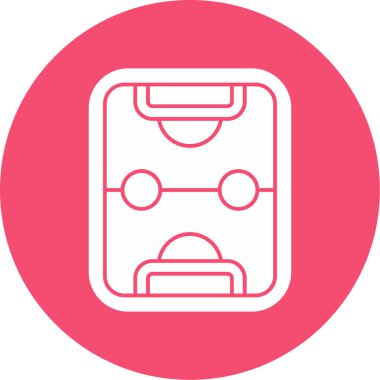 Hokey alanı simgesi, vektör çizimi beyaz üzerine izole edilmiş 