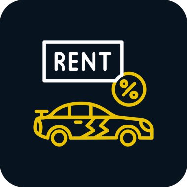 Beyaz arka planda izole edilmiş araba kiralama simgesi. Kira ve kira sembolü. Vektör çizimi. vektör illüstrasyonu