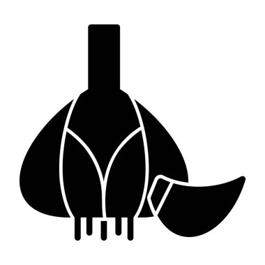  Sarımsak vektör simgesi, illüstrasyon 