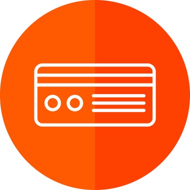 Kredi kartı simgesi, vektör illüstrasyonu basit tasarım