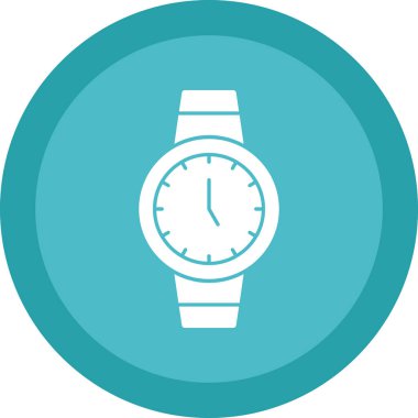 Kol saati simgesi, vektör illüstrasyonu 