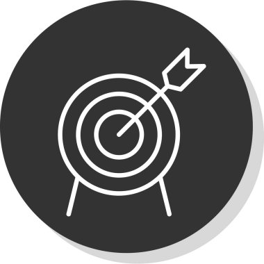 düz hedef simge vektör çizim